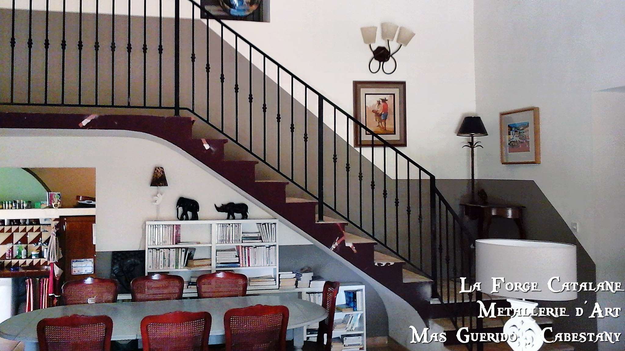 rambarde rampant rampe garde corps droit bagues  fer La Forge Catalane (2).jpg